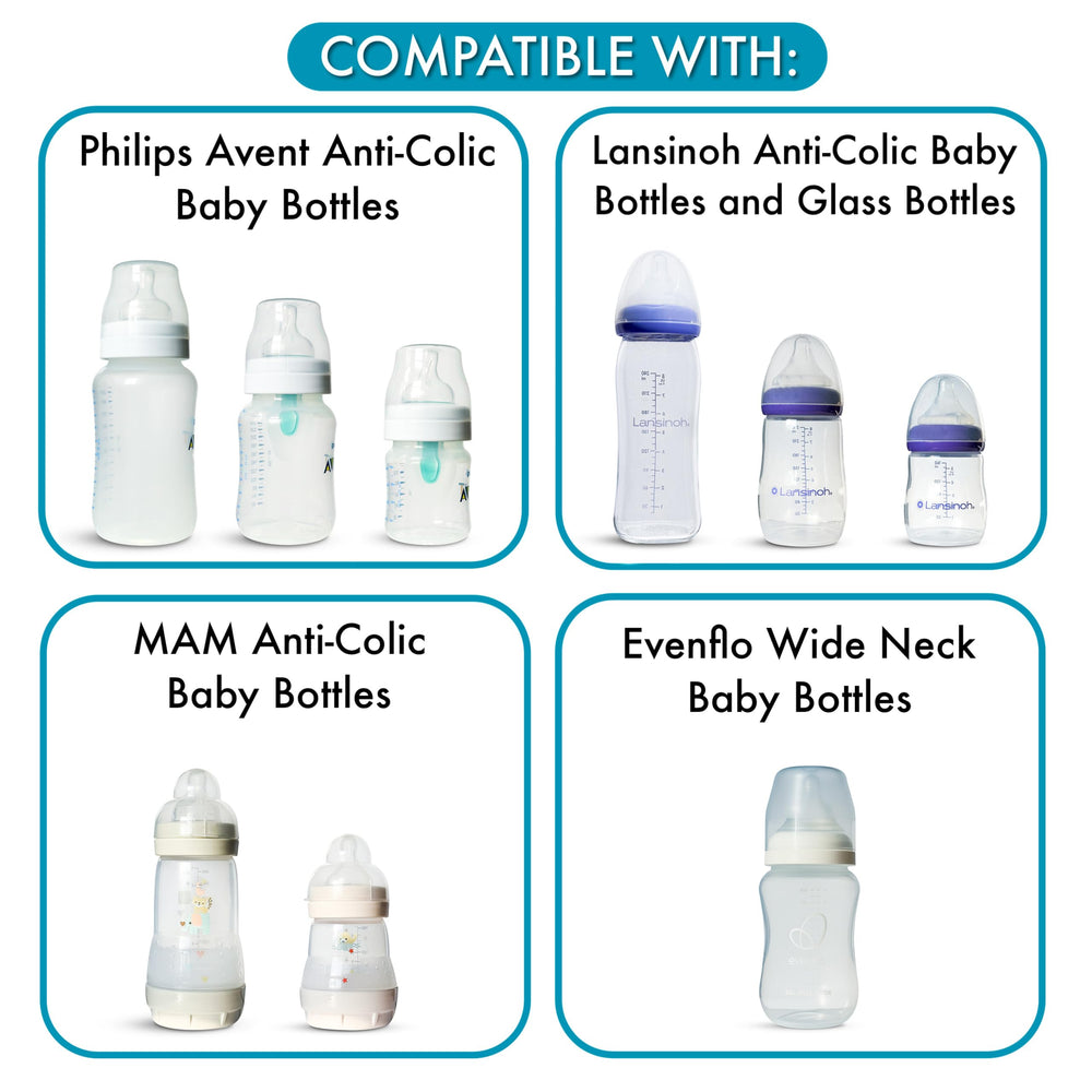 BelBeyo sippy spout nipple fits Lansinoh bottles, reducing spills during learning
