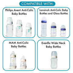 BelBeyo sippy spout nipple fits Lansinoh bottles, reducing spills during learning