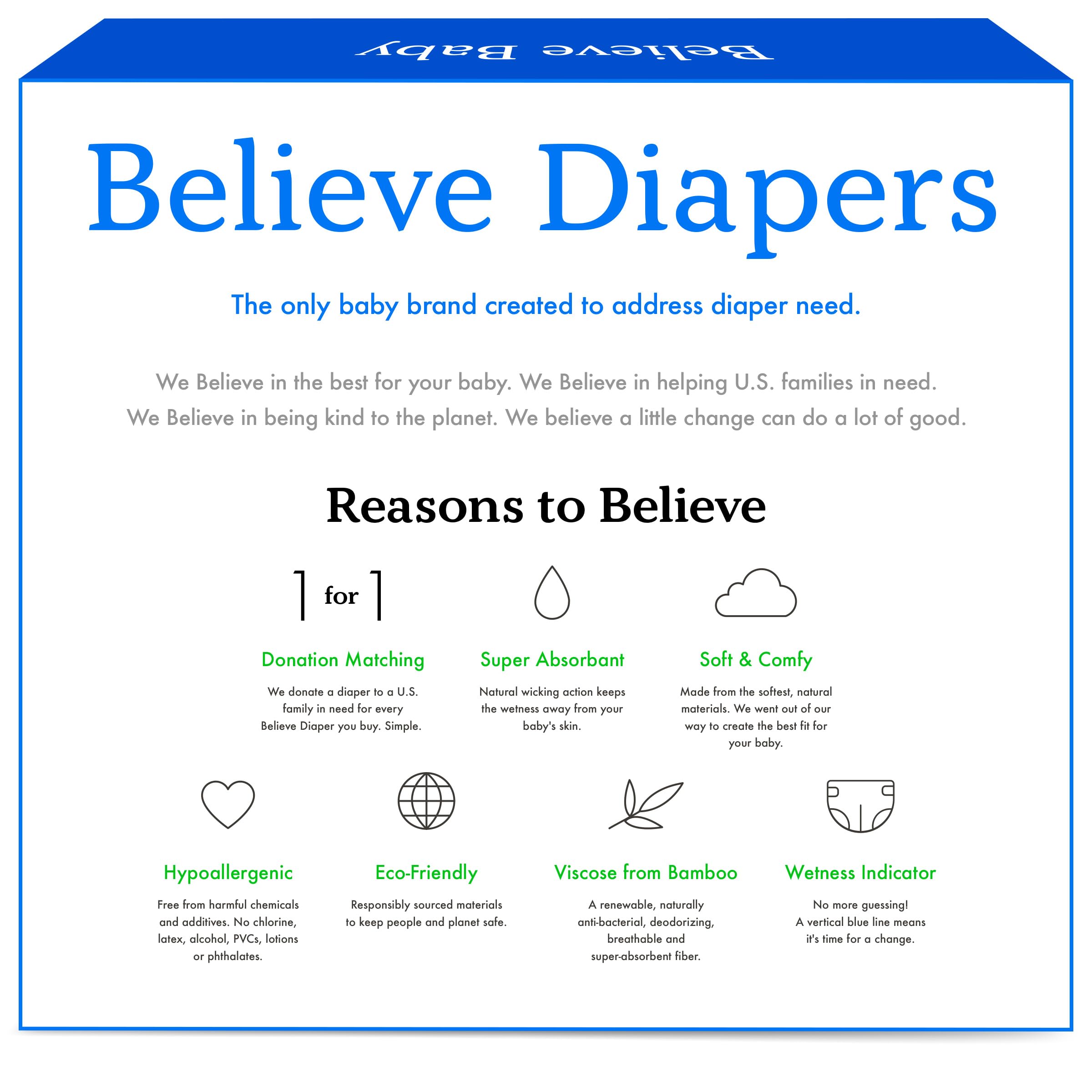 Believe Diapers Size 5 donation-with-every-purchase highlights social impact for families in need