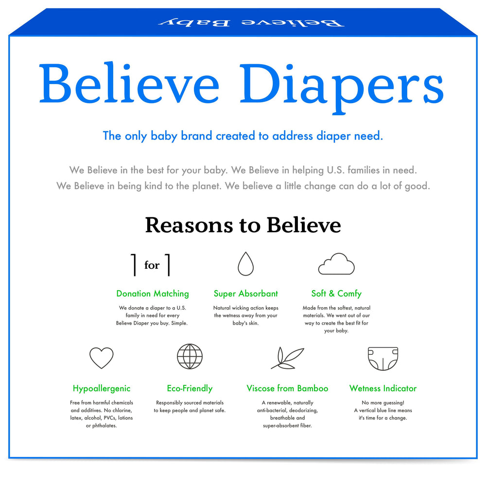 Believe Diapers Size 5 donation-with-every-purchase highlights social impact for families in need