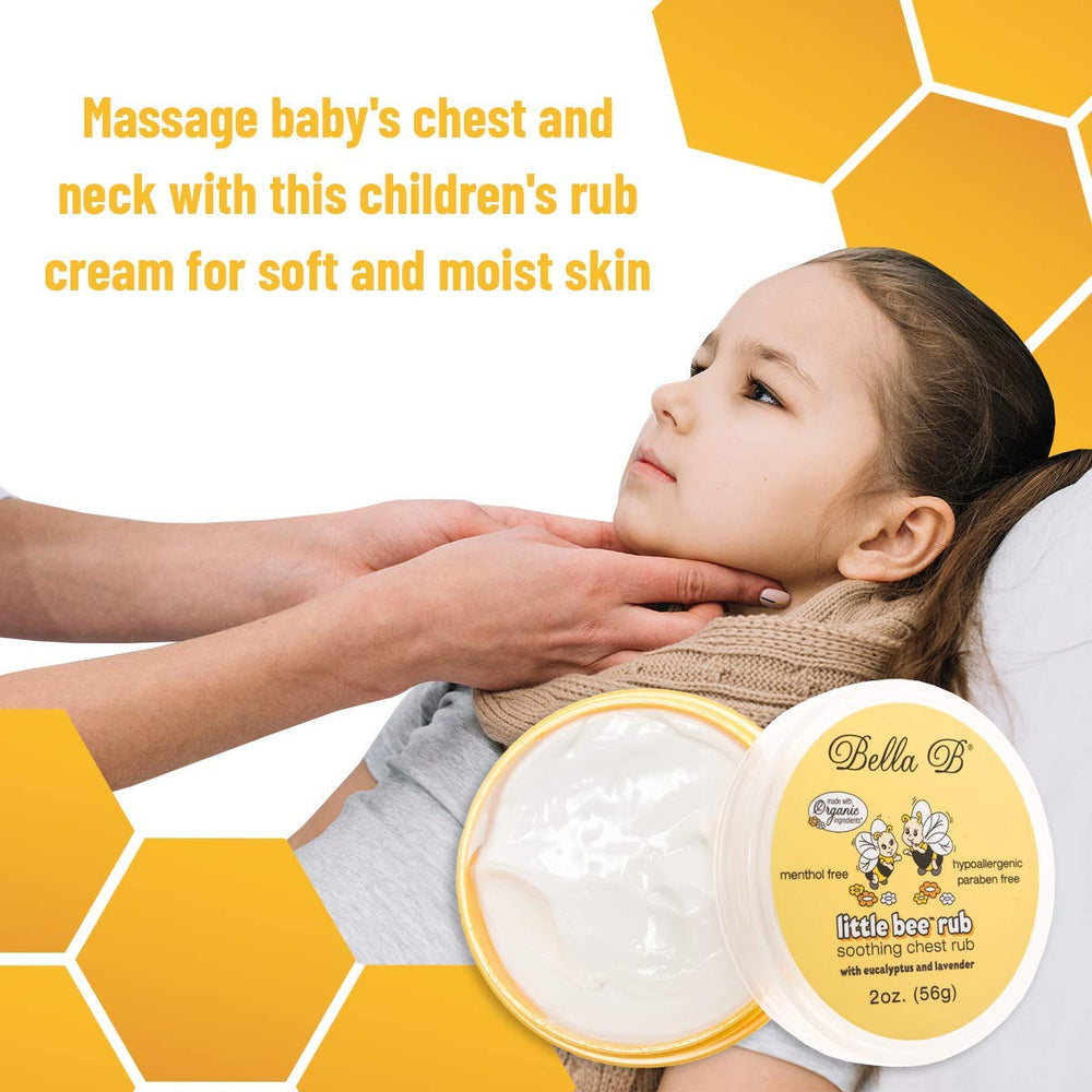 Bella B Little Bee chest rub after use leaves skin naturally soft with nighttime comfort.