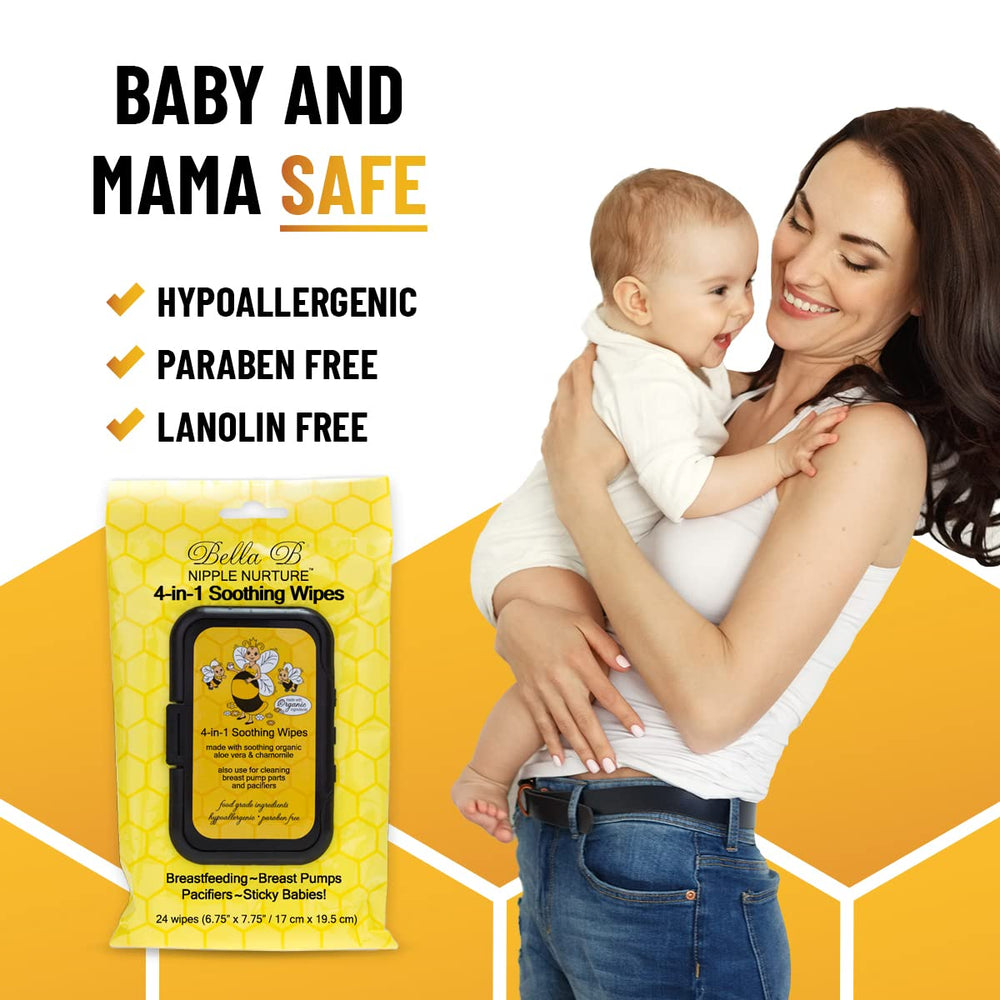 Bella B Nipple Nurture hypoallergenic wipes free from irritants