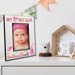 BELLA BUSTA UV print detail emphasizes vibrant colors and cake moment memory for a lasting keepsake.