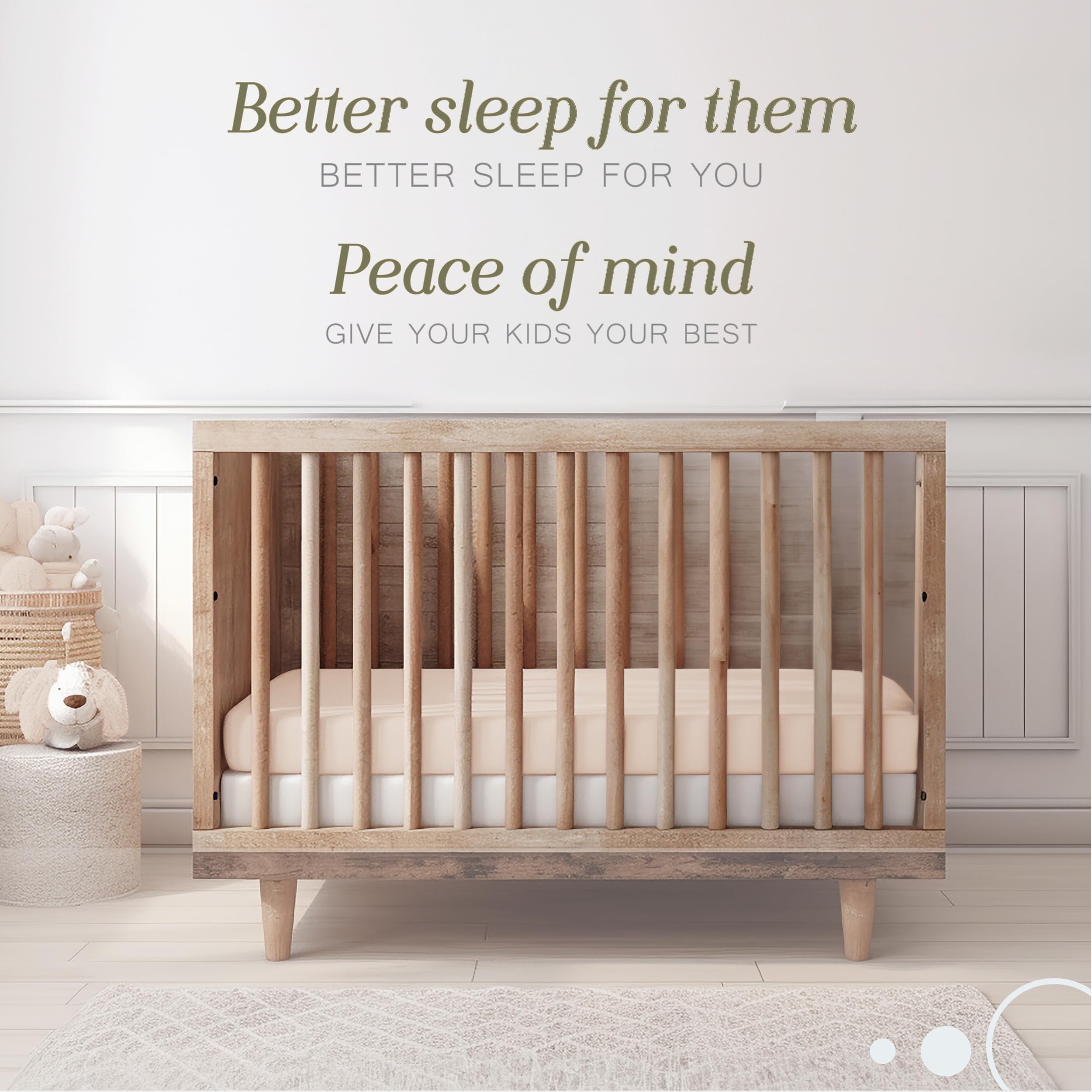 Bella Coterie bamboo crib sheet champagne closeup highlights silky feel
