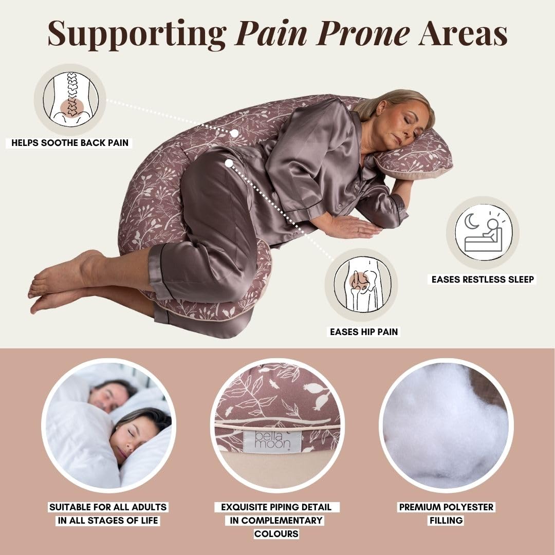 BellaMoon full-body support angle demonstrates spine and hip cradle.