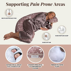 BellaMoon full-body support angle demonstrates spine and hip cradle.