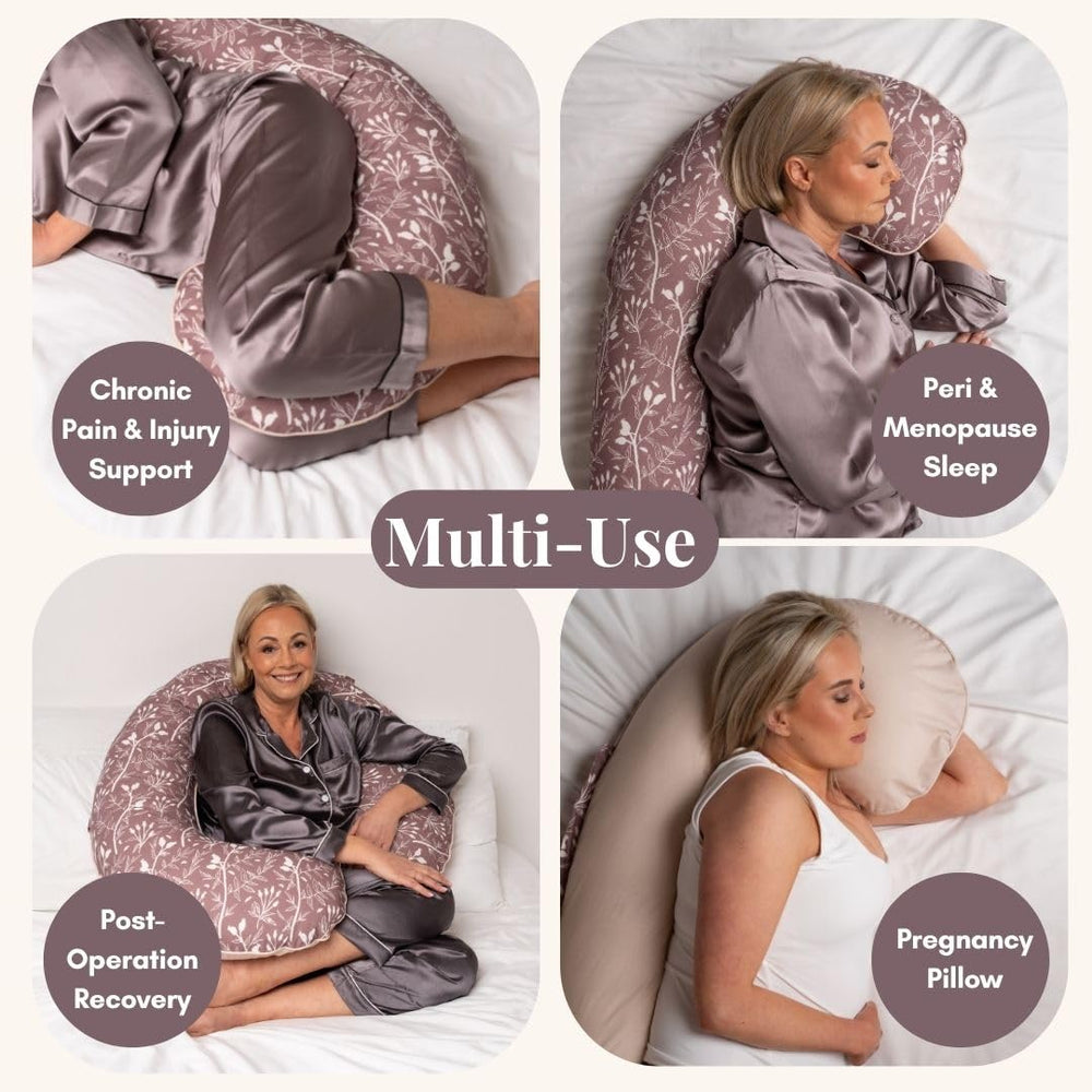 BellaMoon lounging nursing use showcases versatile full-body comfort.