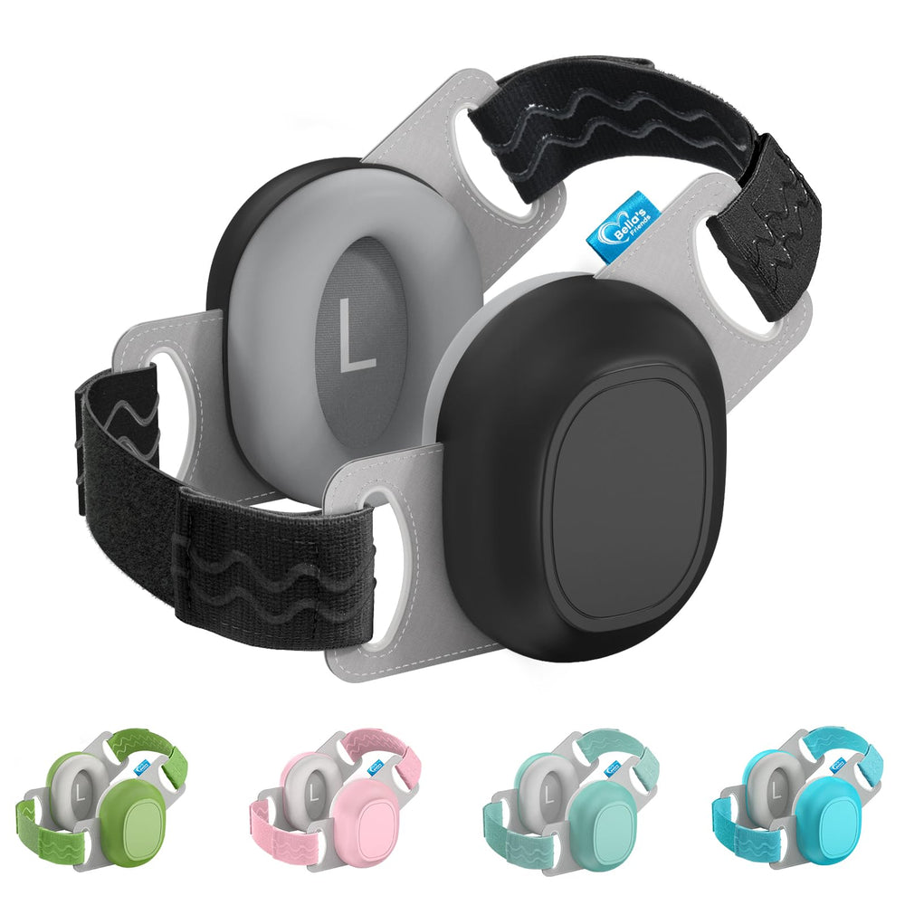 Bella's Friends baby ear protection front view for infants with comfortable fit.