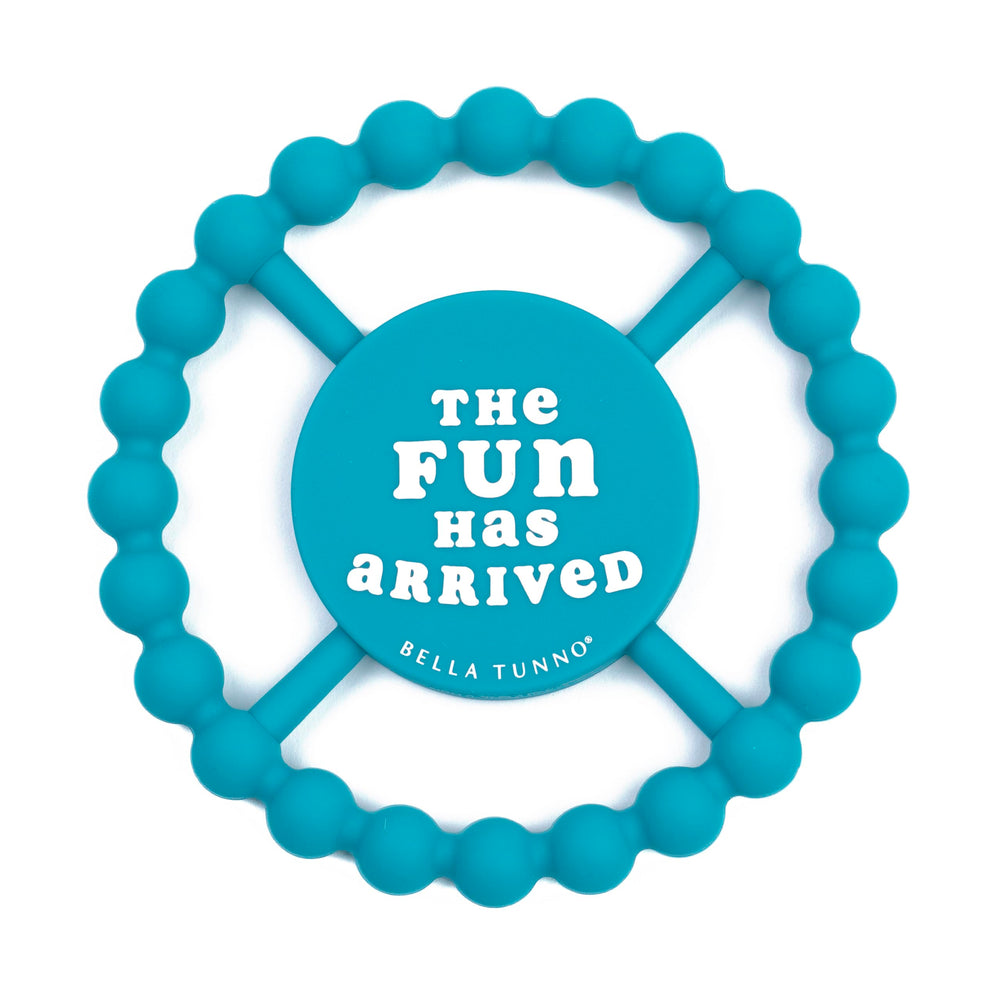 Bella Tunno baby teether silicone closeup shows safe, soothing relief for teething.