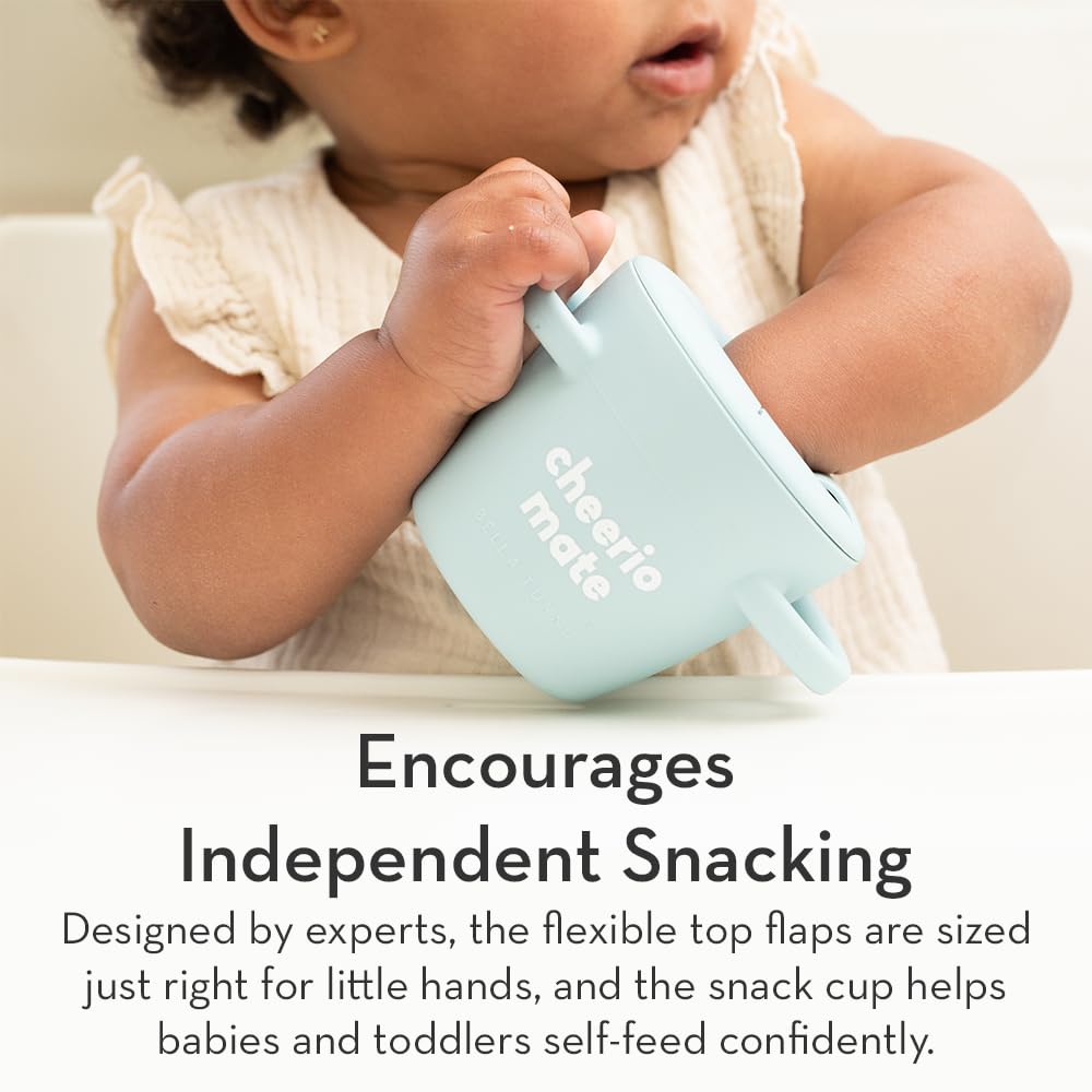 Bella Tunno Happy Snacker easy-grip handles support tiny hands during self-feeding.