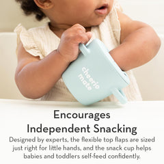 Bella Tunno Happy Snacker easy-grip handles support tiny hands during self-feeding.