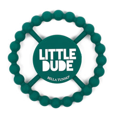 Bella Tunno Little Dude teether with round beaded texture soothes tender gums.