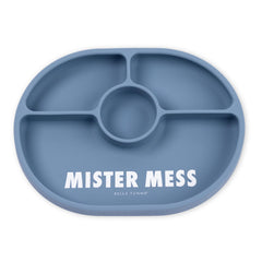 Bella Tunno Mister Mess suction plate with full meal on tray supports independent eating