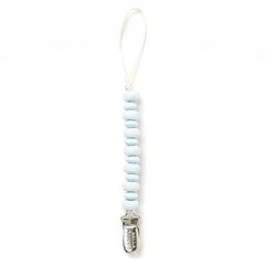 Bella Tunno pacifier clip silicone material emphasizes non-toxic safety and easy cleaning.