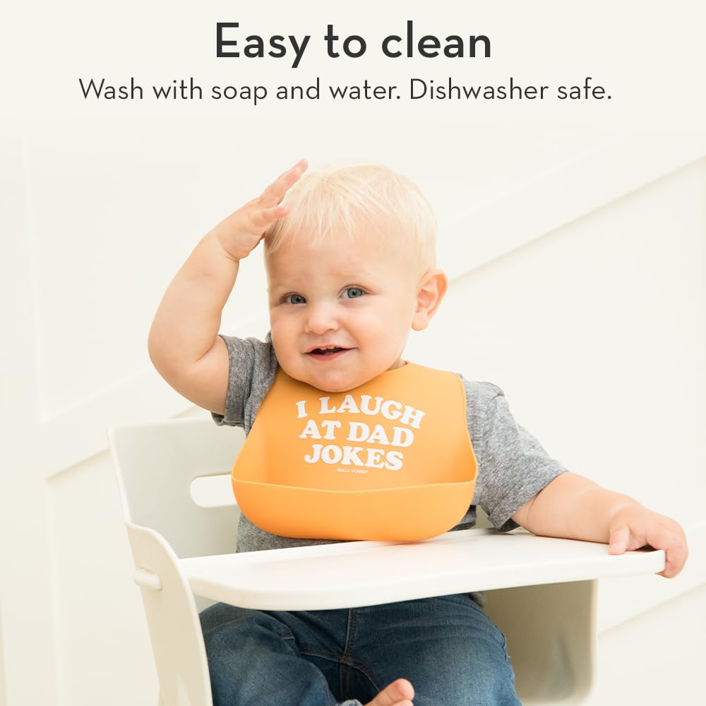 Bella Tunno Pick Me Up bib large food catcher keeps spills off clothes.