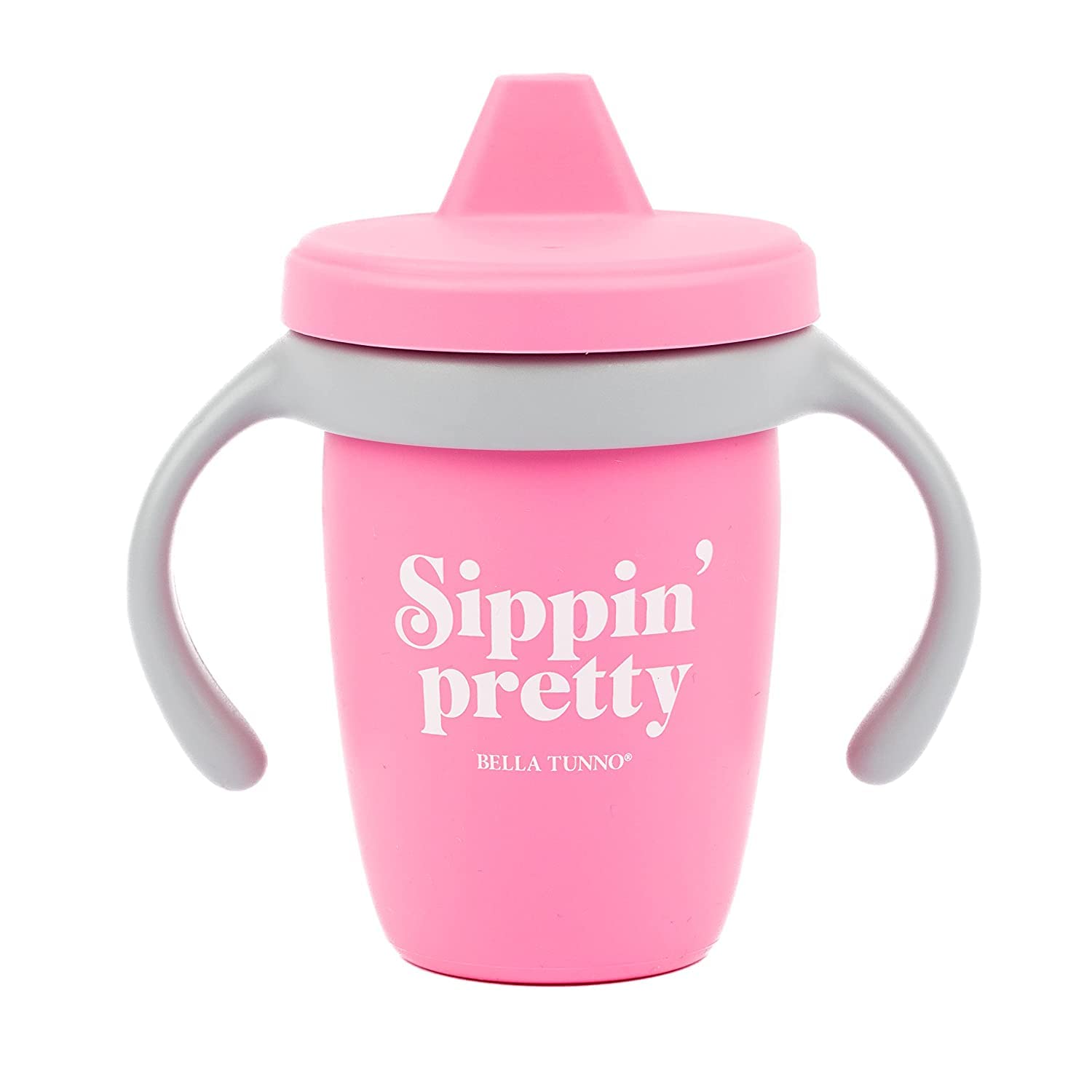 Bella Tunno Sippy Cup shows three-stage handles for early learners, easing bottle-to-cup transition.