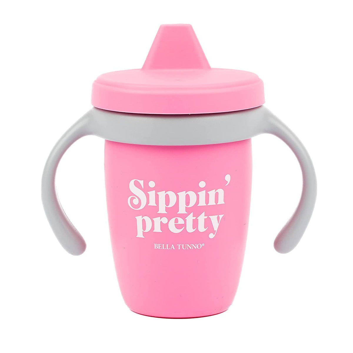 Bella Tunno Sippy Cup shows three-stage handles for early learners, easing bottle-to-cup transition.
