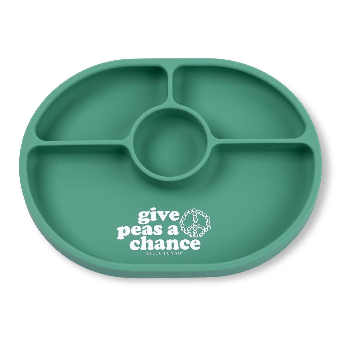 Bella Tunno suction plate with three compartments keeps meals organized for little eaters
