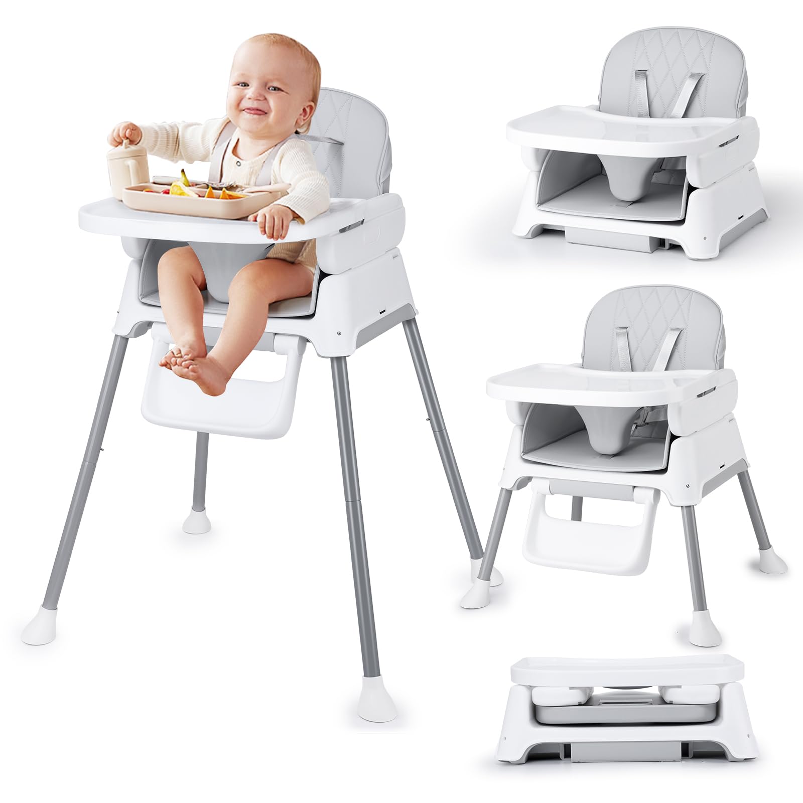 Bellababy 3in1 highchair folded compactly for storage and portability.