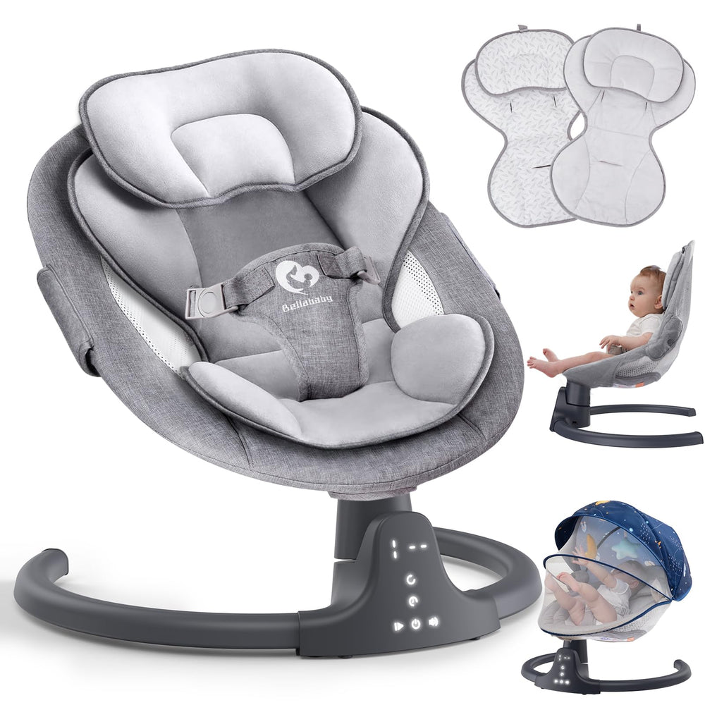 Bellababy Bluetooth baby swing compact design offers portable soothing for busy parents.