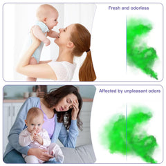 Bellababy lavender-compatibility-diaper-pail demonstrates secure fit with Bellababy pails.