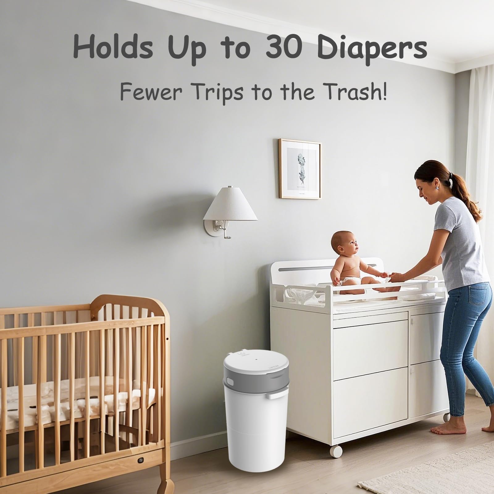 Bellababy lavender-usage highlights quick replacement during diaper changes.