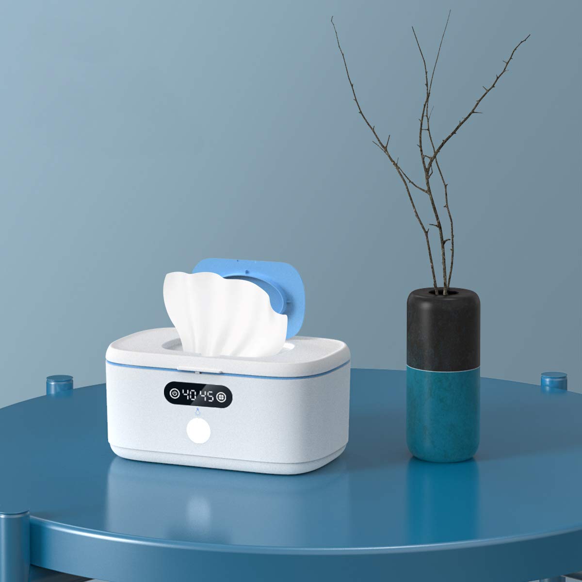 Bellababy wipe warmer compact design fits small spaces.