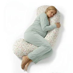 BellaMoon C-Shaped Pillow 55inch full view showing full-body support for comfortable sleep.
