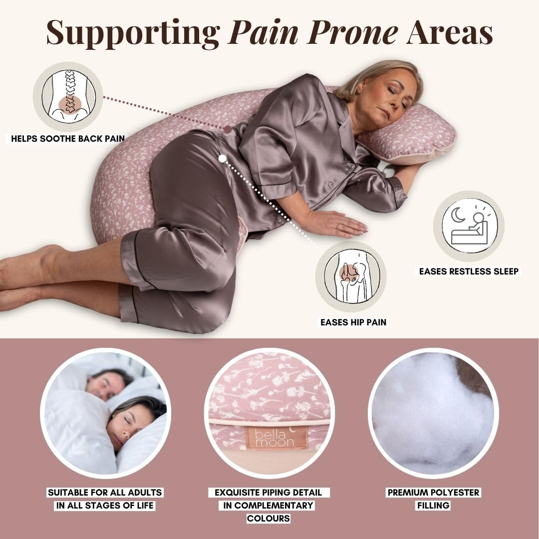 BellaMoon Contoured Design aids posture and spine alignment for relaxing maternity rest