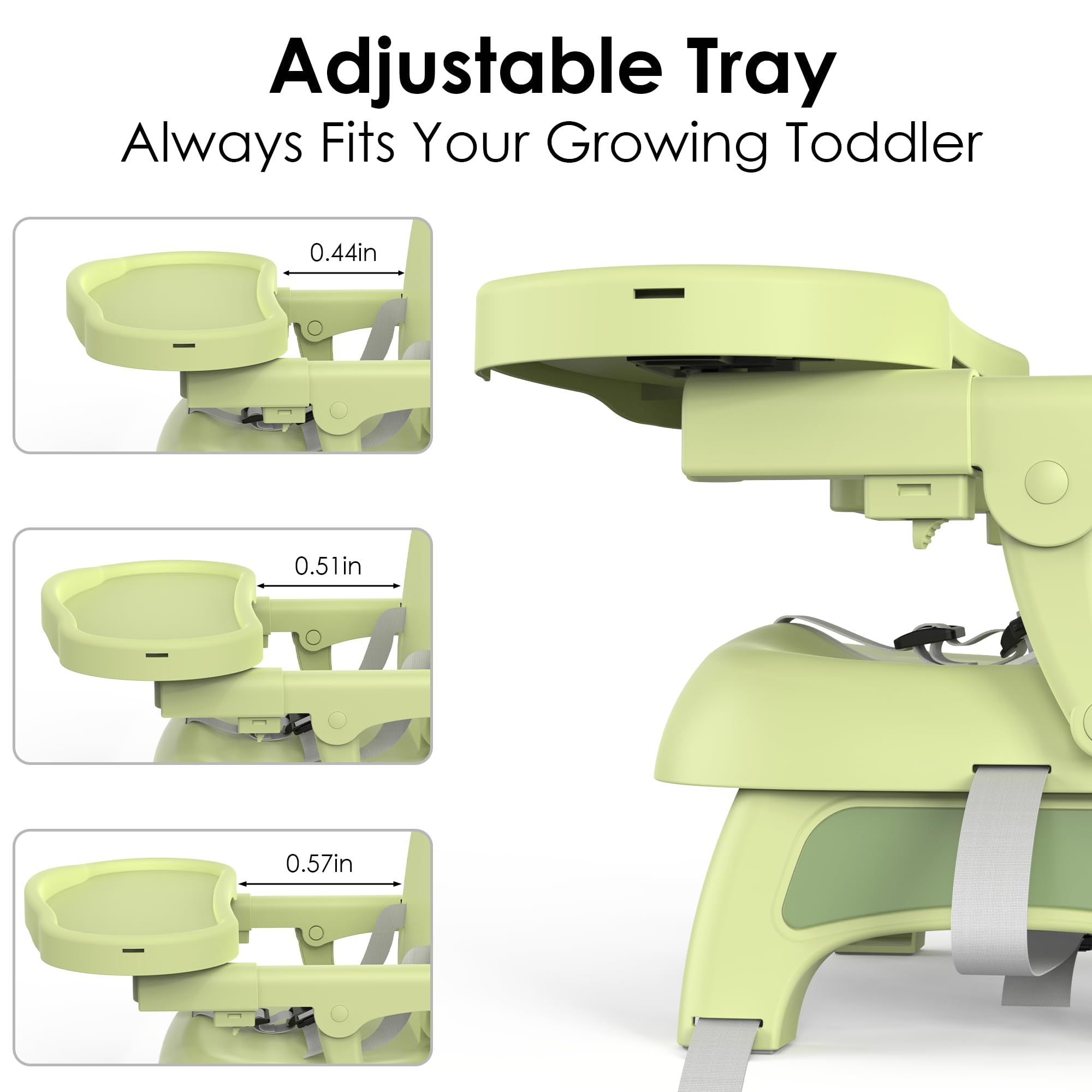 Bella's Friends 3-in-1 booster seat at the dining table for family meals.