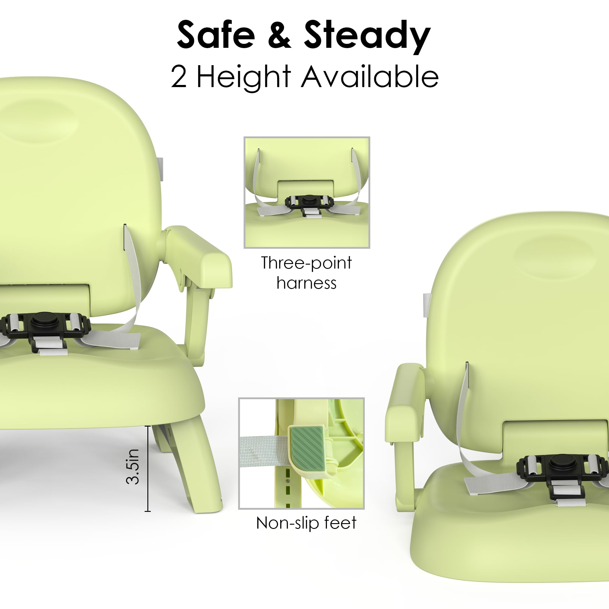 Bella's Friends 3-in-1 booster seat tray dishwasher-safe for quick cleanup.