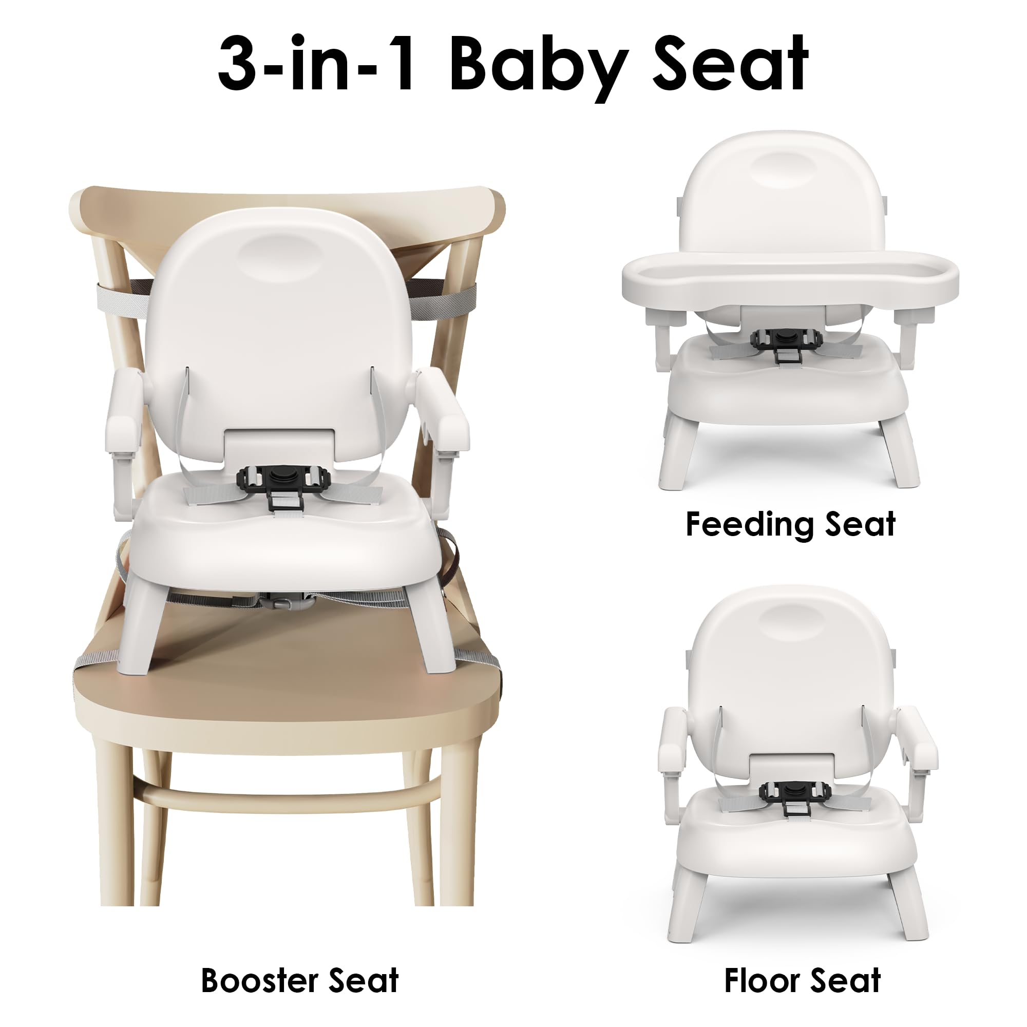 Bella’s Friends adjustable-tray gray offers three positions for growing toddlers.