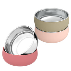 Bella's Friends stainless bowl with silicone sleeve removable for easy cleaning