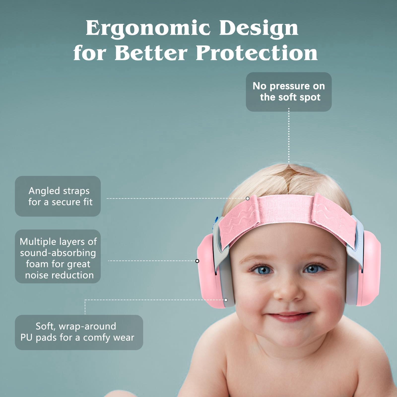 Bella's Friends Baby Ear Protection uses soft materials for delicate ears.