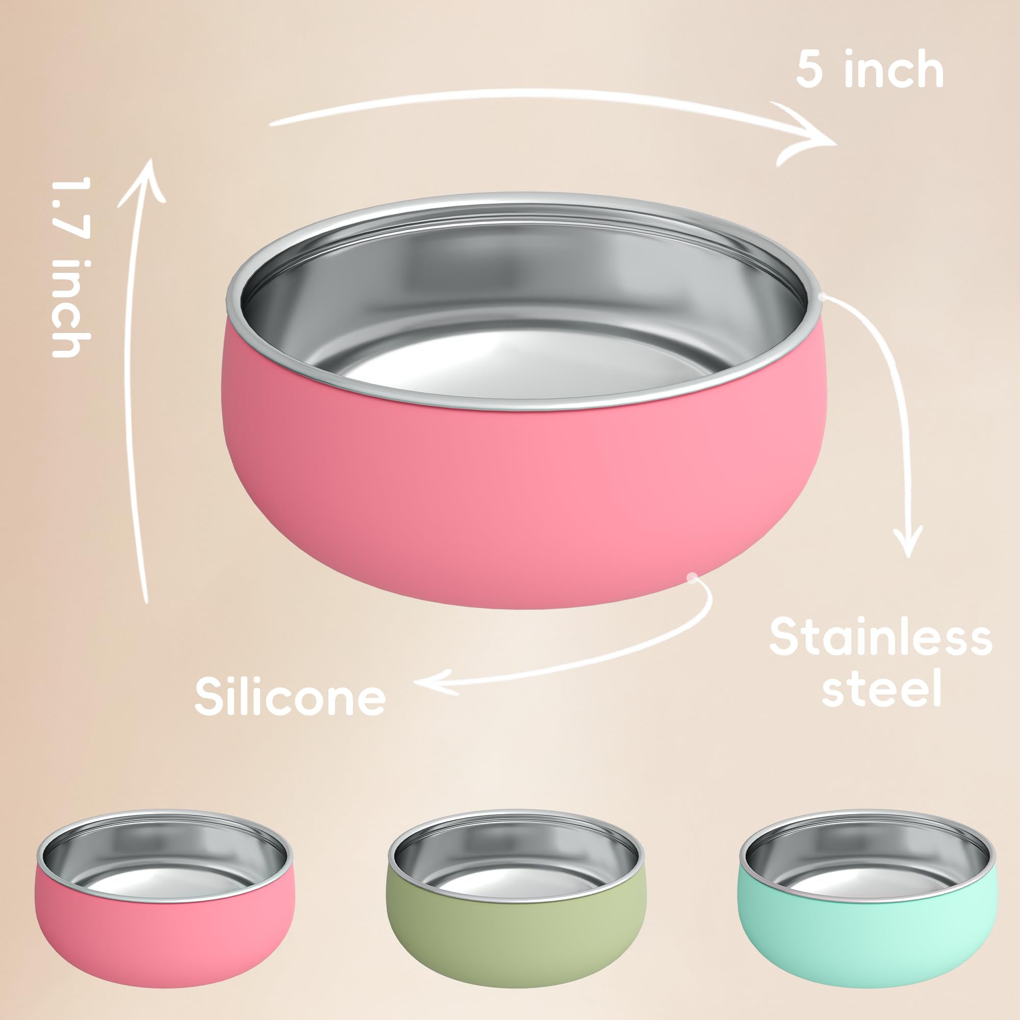 Non-slip silicone sleeve prevents slips during meals with Bella's Friends.