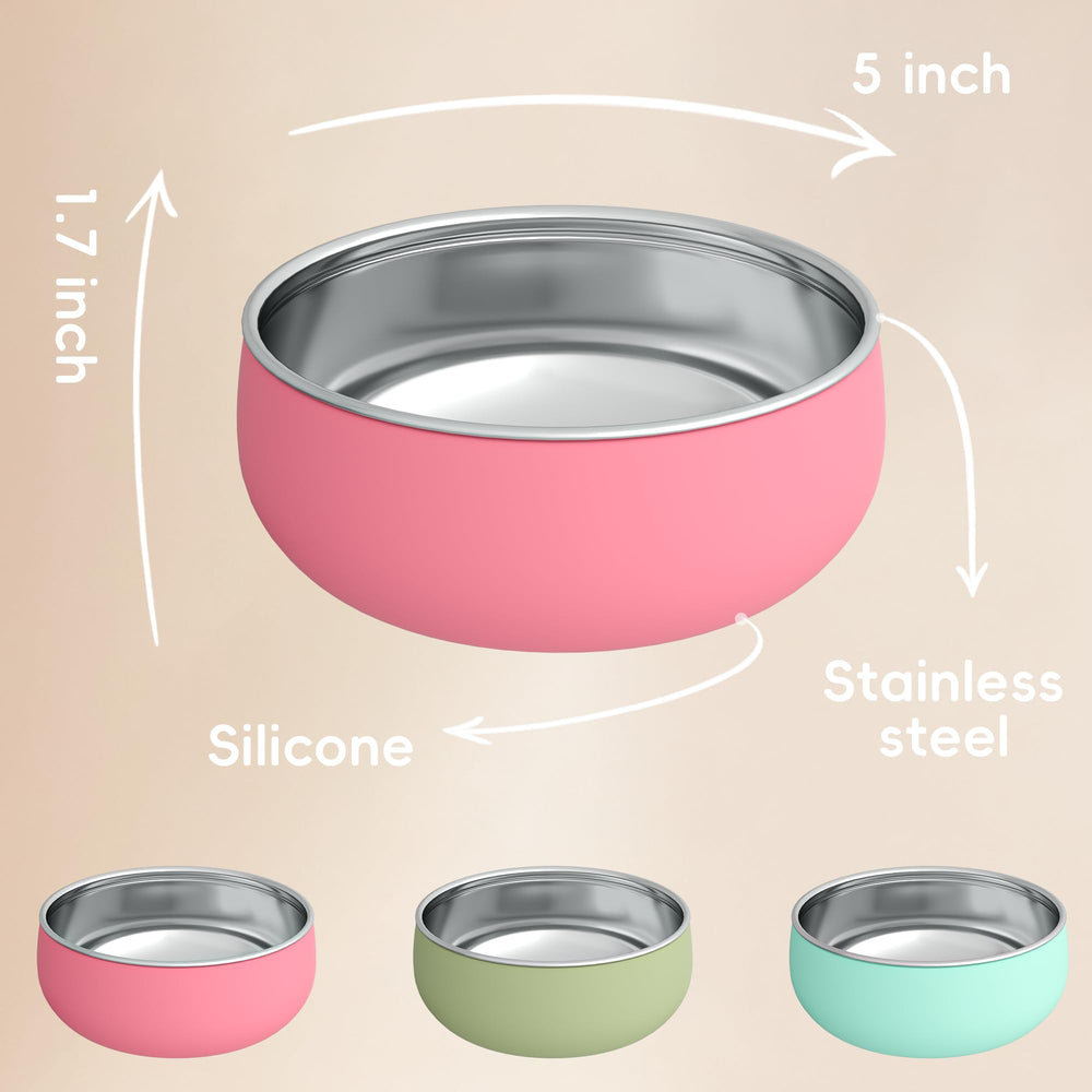 Non-slip silicone sleeve prevents slips during meals with Bella's Friends.