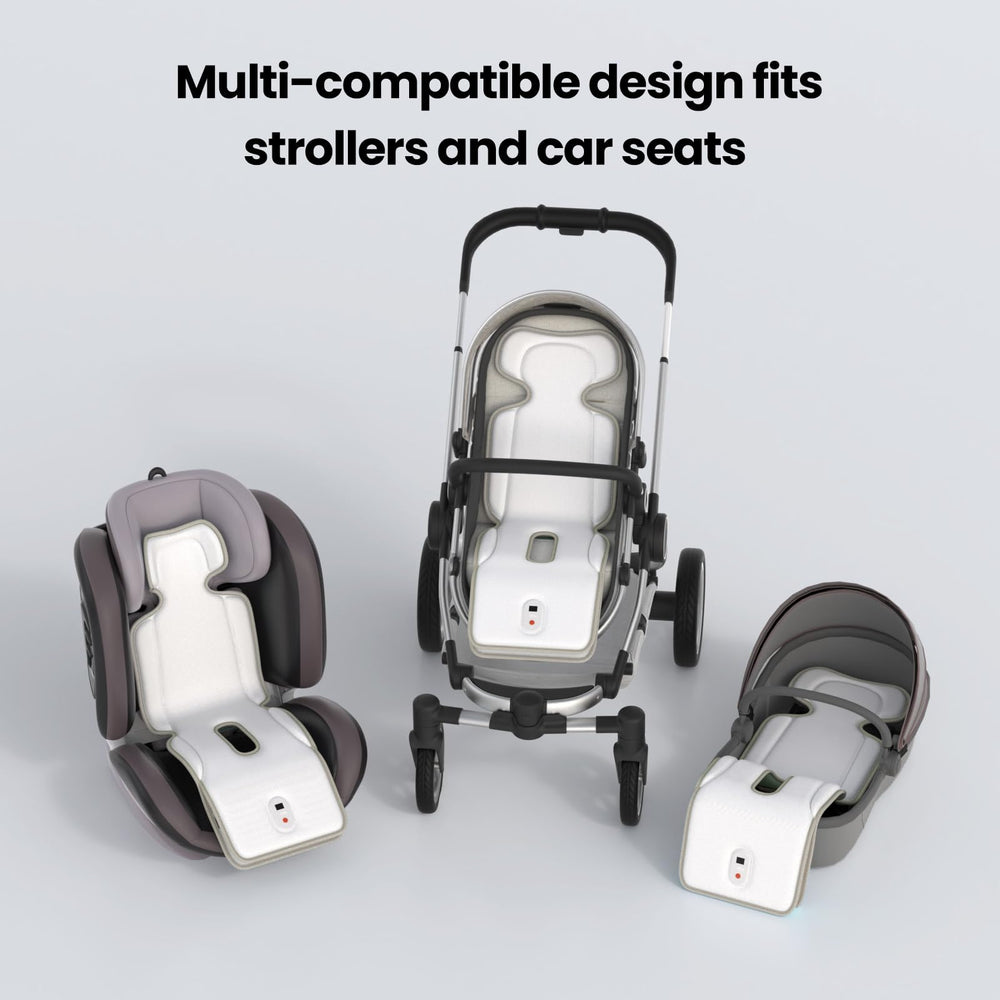 Bella's Friends elastic-hook attachment shows secure fixation during outdoor strolls