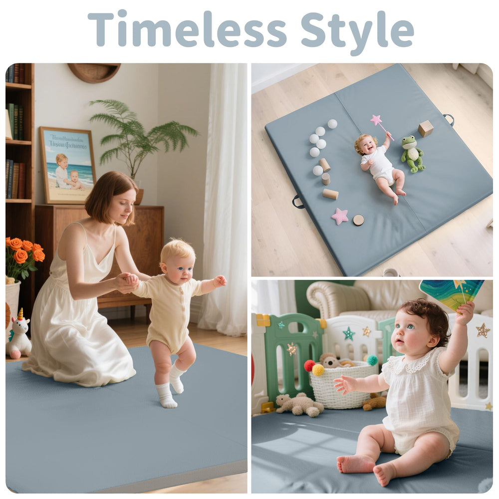 Bella's Friends foldable play mat baby crawling on it demonstrates safe space