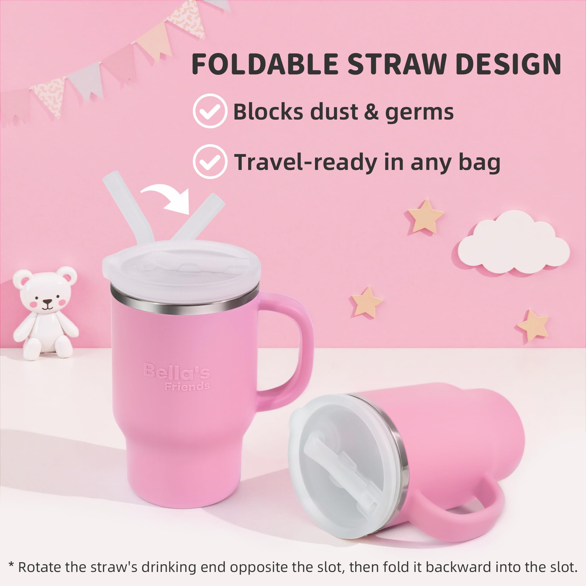 Bella's Friends Handy Mini Tumbler compact 9 oz size fits little hands.