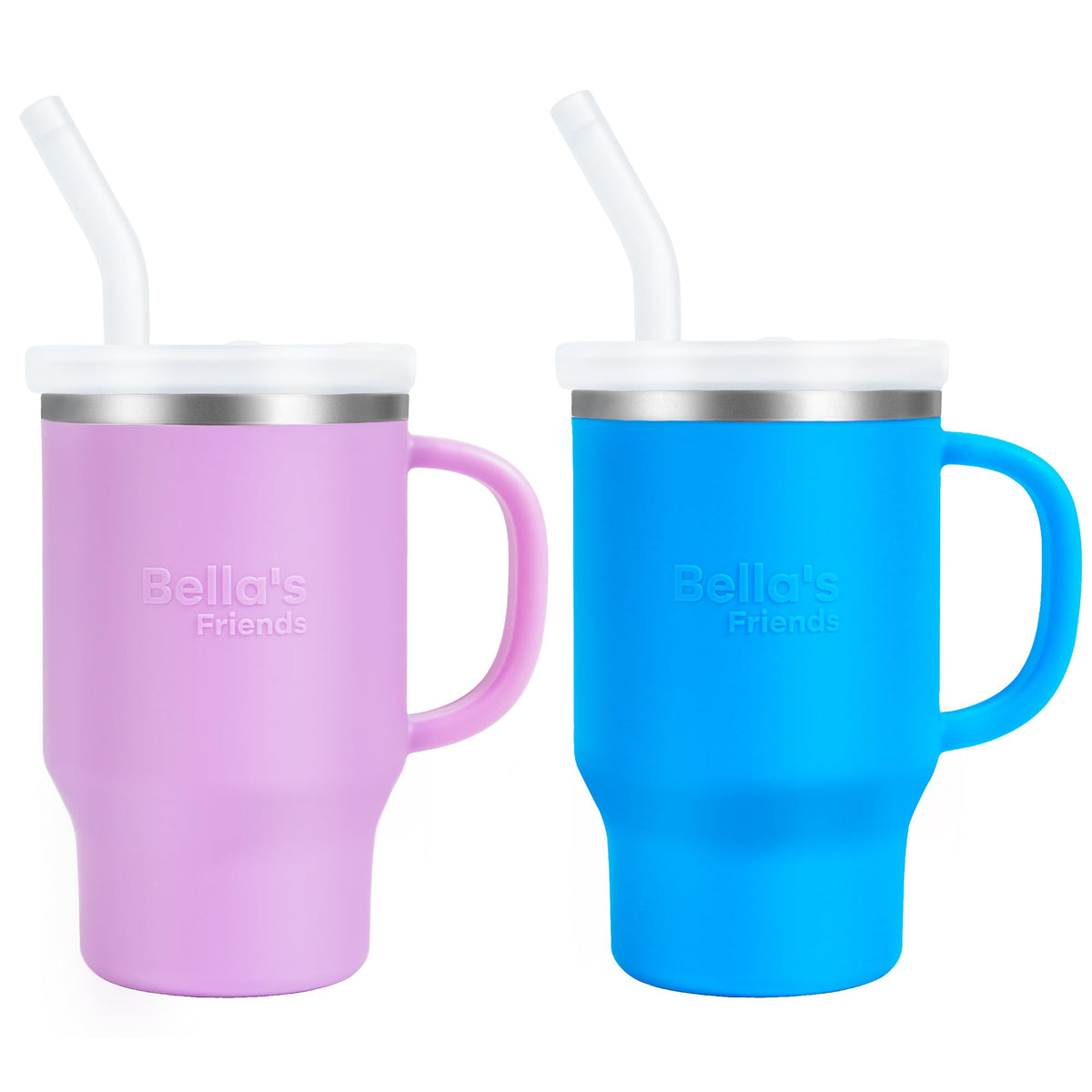 Bella's Friends Handy Mini Tumbler packaging shows a gift-ready two-pack for toddlers.