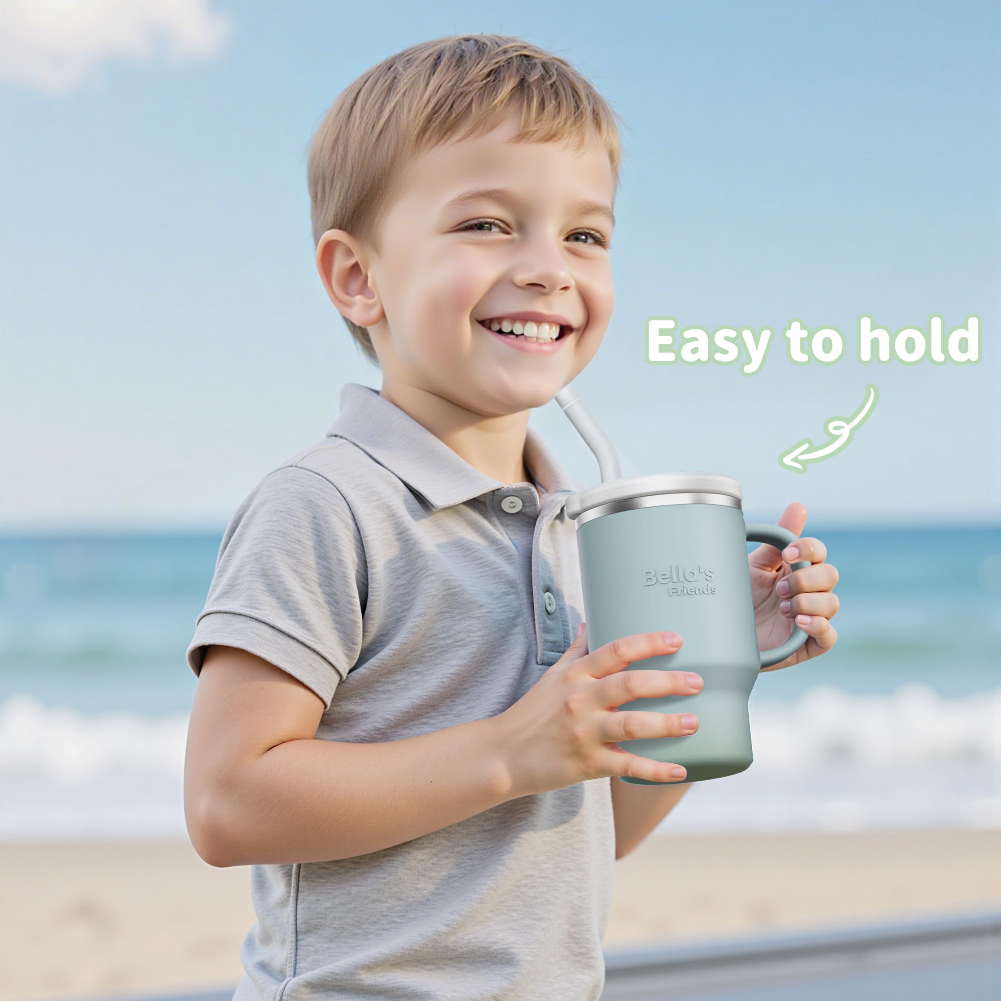Bella's Friends Handy Mini Tumbler stainless interior close-up showing odor-free design.