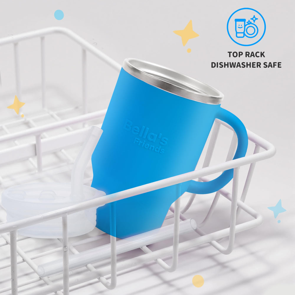 Bella's Friends Handy Mini Tumbler stainless interior with silicone shell cushions drops during adventures