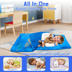Bella's Friends nap mat features 51x20 dimensions for toddler comfort during naps.