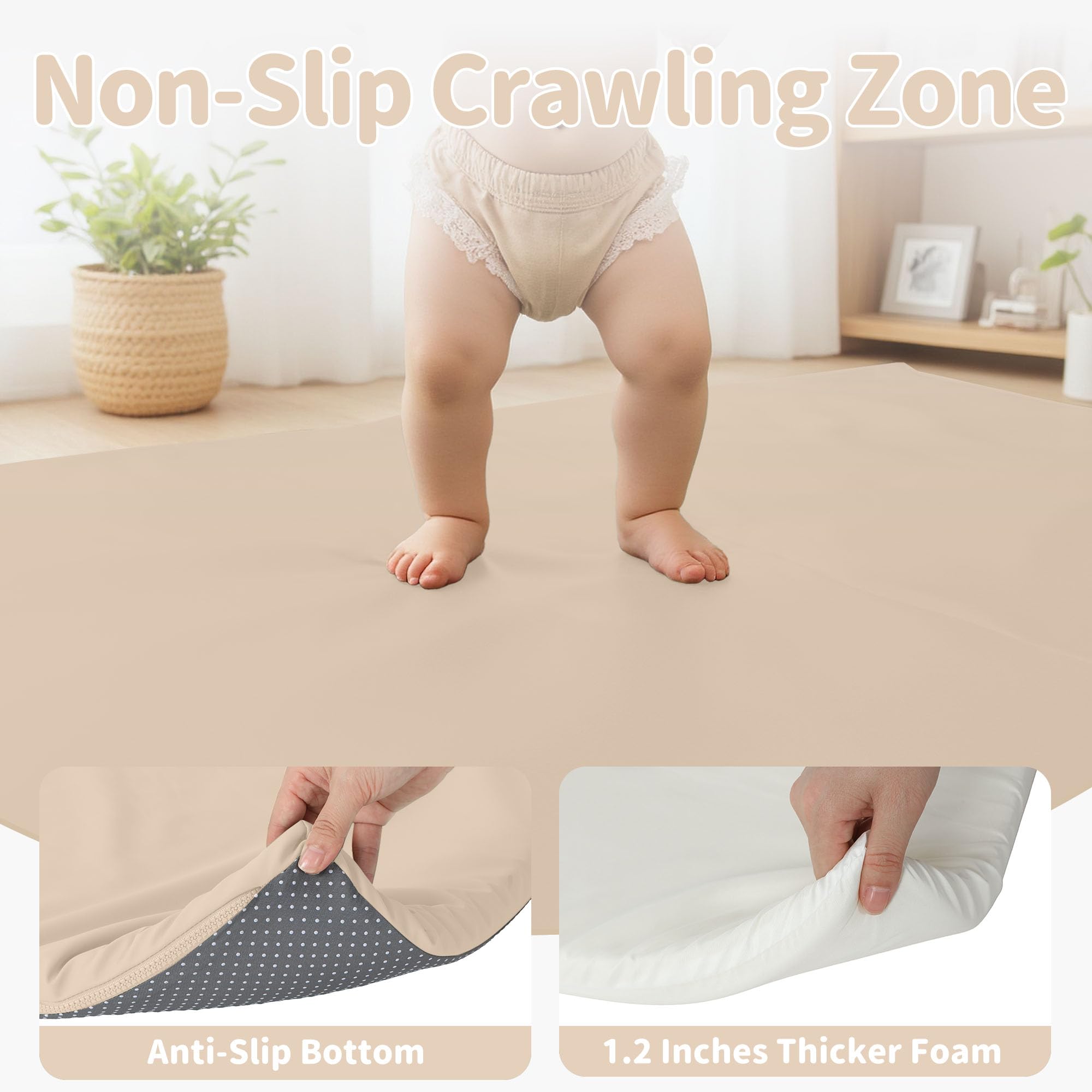 Bella’s Friends neutral beige design fits any nursery or living space.