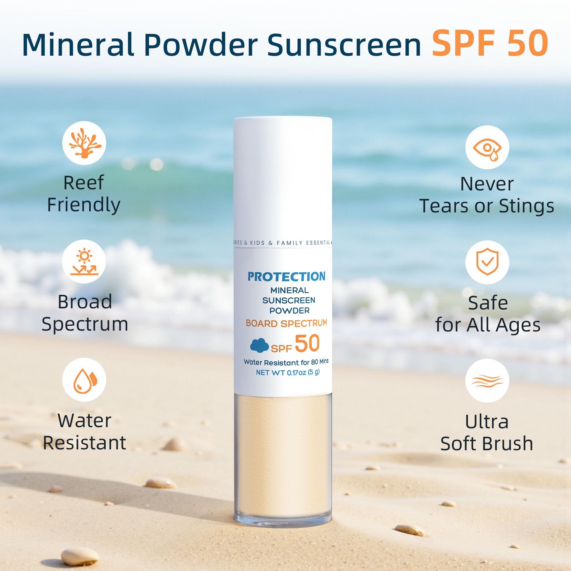 Bella's Friends SPF 50 compact travel-size for on-the-go sun protection.