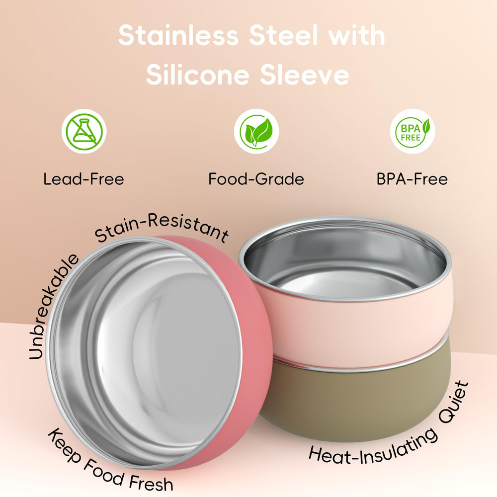 Bella's Friends three-pack bowls durable non-slip design for messy meals
