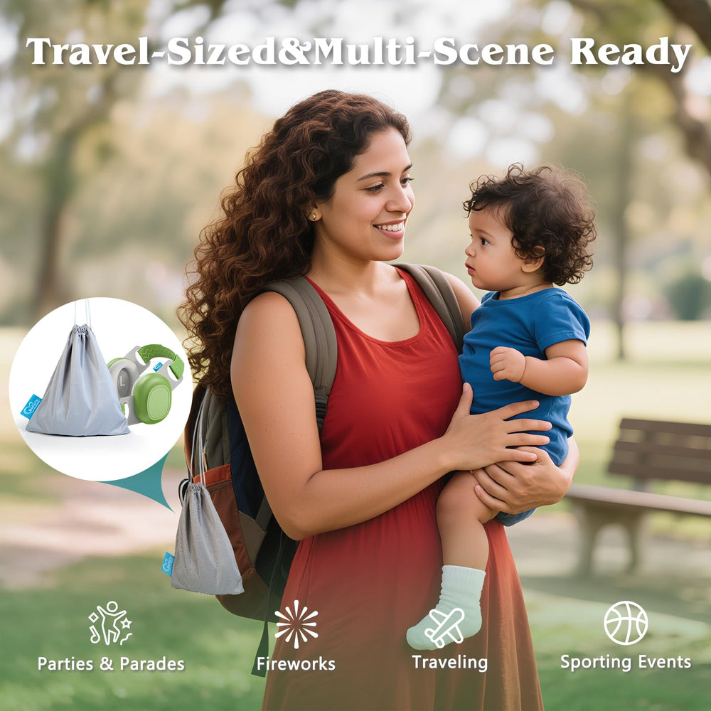 Bella's Friends travel-ready ear protection ideal for airplanes fireworks and events.