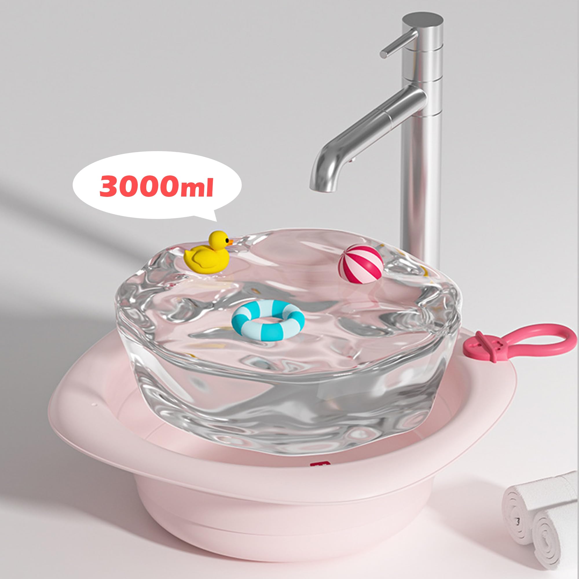 Bellglee collapsible basin expanded to full size for washing tasks.