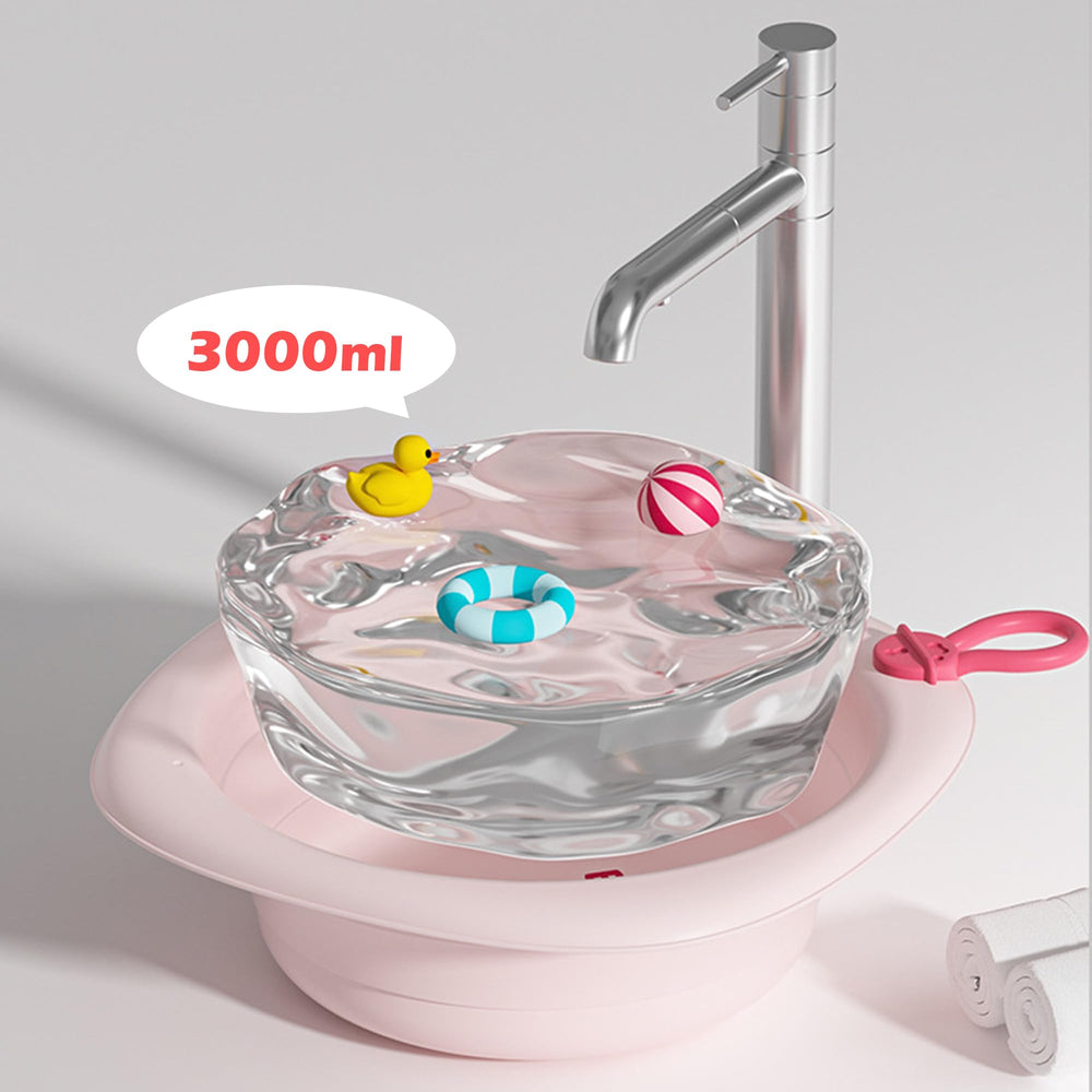 Bellglee collapsible basin expanded to full size for washing tasks.