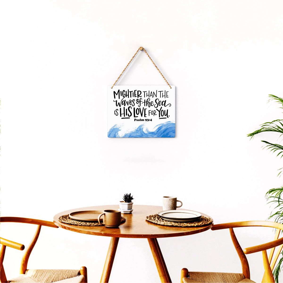 BELLOWDEER tabletop wood sign versatile decor on shelves or desks.